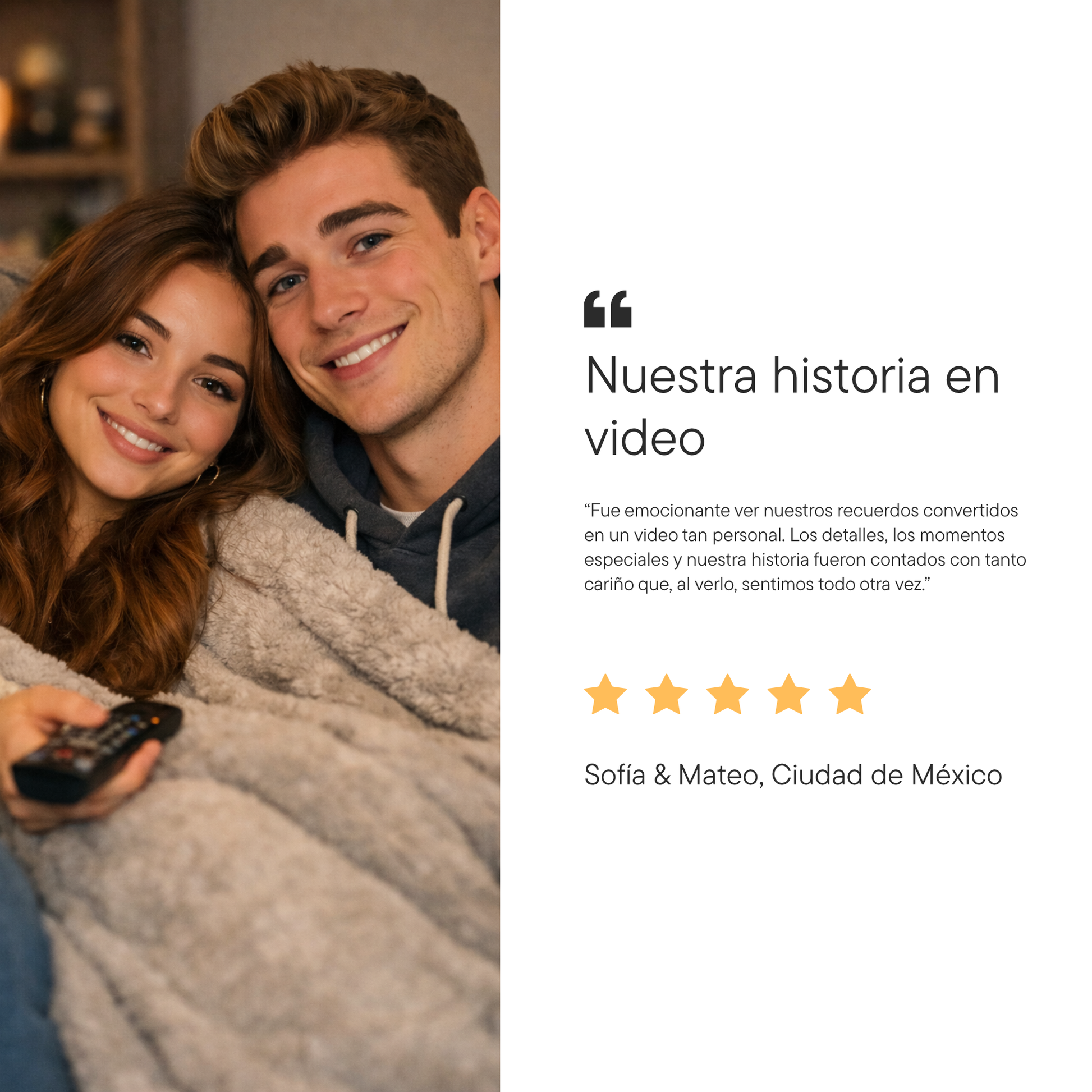 Tu historia de amor en video